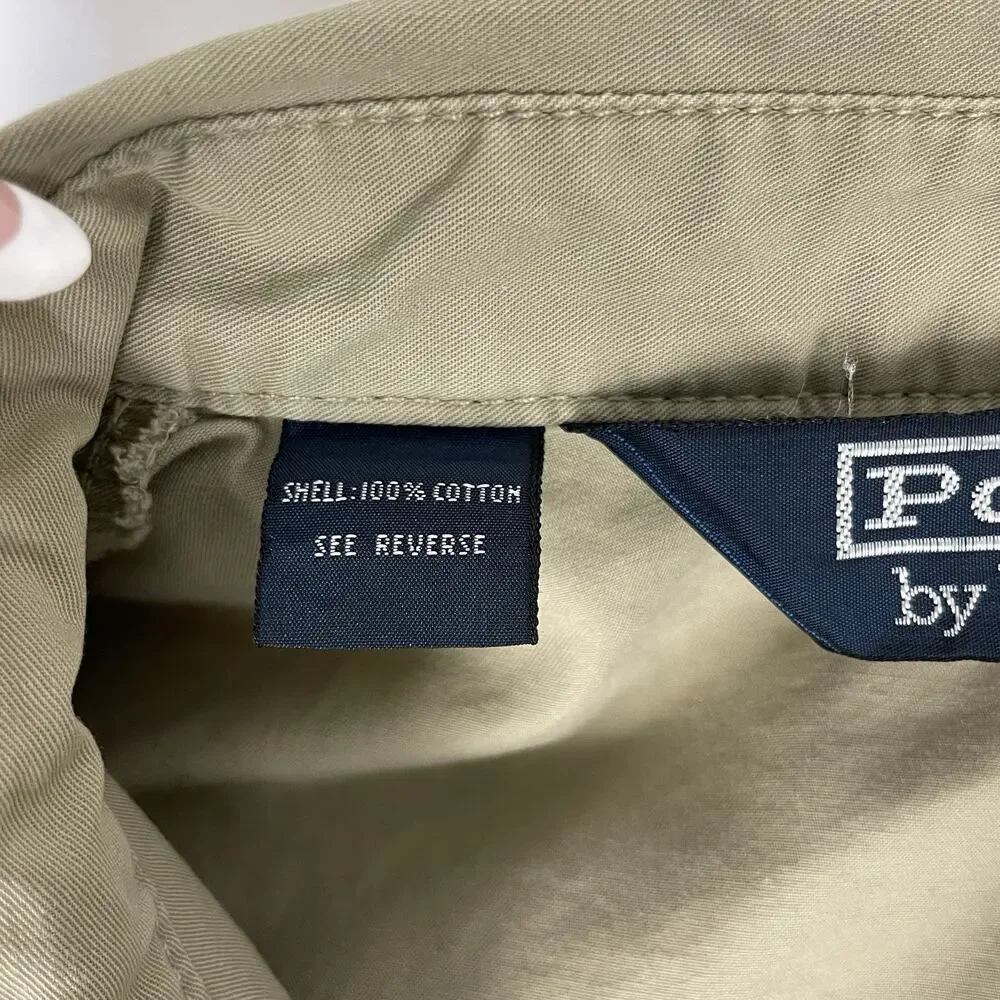 Vintage Polo Ralph Lauren Golf Harrington Men's Jacket Beige Large